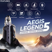 
              GEEK VAPE | Aegis Legend 5 200w Kit
            